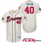 Camiseta Beisbol Hombre Atlanta Braves 40 Bartolo Colon Crema 2017 All Star Flex Base