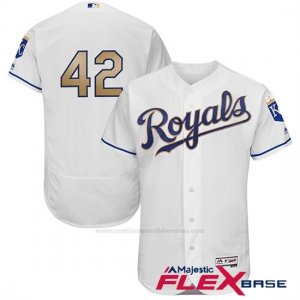 Camiseta Beisbol Hombre Kansas City Royals Jackie Robinson Blanco Flex Base