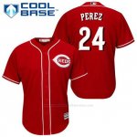 Camiseta Beisbol Hombre Cincinnati Reds Tony Perez 24 Rojo Alterno Cool Base