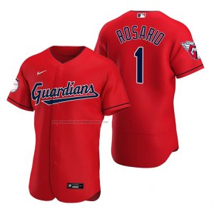 Camiseta Beisbol Hombre Cleveland Guardians Amed Rosario Autentico Alterno Rojo