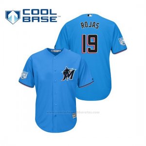 Camiseta Beisbol Hombre Miami Marlins Miguel Rojas Cool Base Entrenamiento de Primavera 2019 Azul