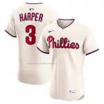 Camiseta Beisbol Hombre Philadelphia Phillies Bryce Harper Alterno 2 Elite Crema