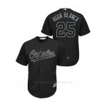 Camiseta Beisbol Hombre Baltimore Orioles Anthony Santander 2019 Players Weekend Agua Blanca Replica Negro