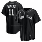 Camiseta Beisbol Hombre Boston Red Sox Rafael Devers Lights Out Replica Negro