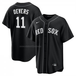 Camiseta Beisbol Hombre Boston Red Sox Rafael Devers Lights Out Replica Negro