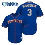 Camiseta Beisbol Hombre New York Mets Curtis Granderson 3 Azul Alterno Cool Base