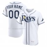 Camiseta Beisbol Hombre Tampa Bay Rays Primera Autentico Personalizada Blanco1
