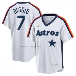 Camiseta Beisbol Hombre Houston Astros Craig Biggio Primera Cooperstown Collection Logo Blanco