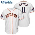 Camiseta Beisbol Hombre Houston Astros 2017 World Series Campeones Evan Gattis Blanco Cool Base
