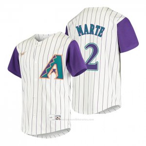 Camiseta Beisbol Nino Arizona Diamondbacks Starling Marte Cooperstown Collection Alterno Crema