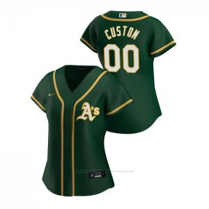Camiseta Beisbol Mujer Oakland Athletics Personalizada 2020 Replica Alterno Verde