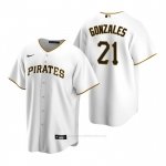 Camiseta Beisbol Hombre Pittsburgh Pirates Nick Gonzales Replica 2020 Blanco
