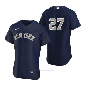 Camiseta Beisbol Hombre New York Yankees Giancarlo Stanton Autentico 2020 Alterno Azul
