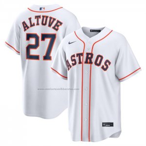Camiseta Beisbol Hombre Houston Astros Jose Altuve Primera Replica Blanco