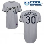 Camiseta Beisbol Hombre Chicago White Sox 30 David Robertson Gris Cool Base