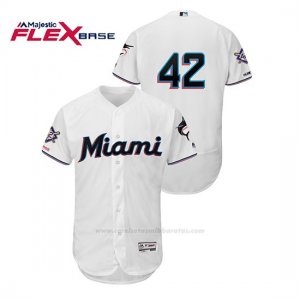 Camiseta Beisbol Hombre Miami Marlins 2019 Jackie Robinson Day Flex Base Blanco