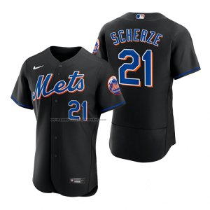 Camiseta Beisbol Hombre New York Mets Max Scherzer Autentico Alterno Negro