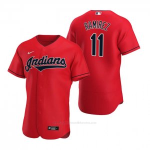 Camiseta Beisbol Hombre Cleveland Indians Jose Ramirez Autentico Alterno 2020 Rojo