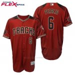 Camiseta Beisbol Hombre Arizona Diamondbacks 6 David Peralta 6 David Peralta Rojo Negro Alterno 20 Aniversario Flex Base