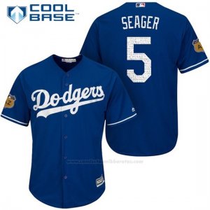 Camiseta Beisbol Hombre Los Angeles Dodgers Corey Seager 2017 Entrenamiento de Primavera Cool Base Jugador