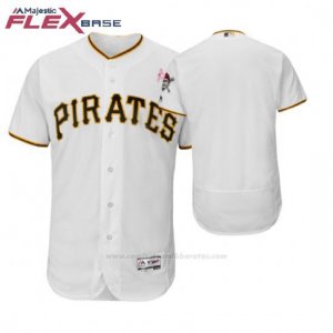 Camiseta Beisbol Hombre Pittsburgh Pirates Blanco 2018 Dia de la Madre Flex Base