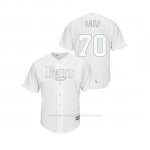 Camiseta Beisbol Hombre Tampa Bay Rays Nick Anderson 2019 Players Weekend Replica Blanco