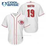 Camiseta Beisbol Hombre Cincinnati Reds Joey Votto 19 Blanco 1ª Cool Base