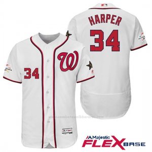 Camiseta Beisbol Hombre Washington Nationals Bryce Harper Blanco 2017 Mlb All Star Game Flex Base