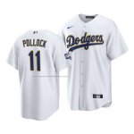 Camiseta Beisbol Hombre Los Angeles Dodgers A.j. Pollock 2021 Gold Program Replica Blanco