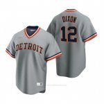 Camiseta Beisbol Hombre Detroit Tigers Brandon Dixon Cooperstown Collection Road Gris