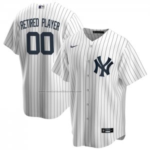 Camiseta Beisbol Hombre New York Yankees Primera Pick-A-Player Retired Roster Replica Blanco