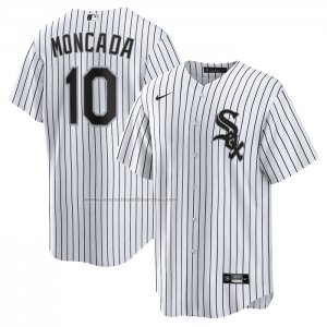 Camiseta Beisbol Hombre Chicago White Sox Yoan Moncada Primera Replica Blanco