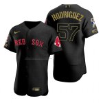 Camiseta Beisbol Hombre Boston Red Sox Eduardo Rodriguez Negro 2021 Salute To Service