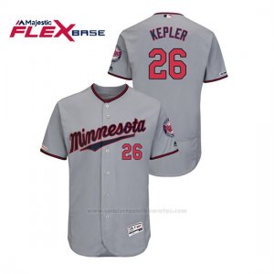 Camiseta Beisbol Hombre Minnesota Twins Max Kepler 150th Aniversario Patch Autentico Flex Base Gris