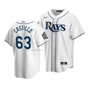 Camiseta Beisbol Nino Tampa Bay Rays Diego Castillo 2020 Primera Replica Blanco