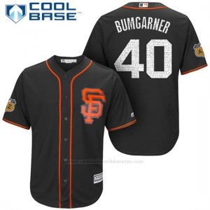 Camiseta Beisbol Hombre San Francisco Giants Madison Bumgarner San Francisco Negro 2017 Entrenamiento de Primavera Cool Base Jugador