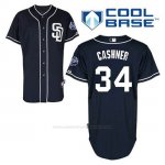 Camiseta Beisbol Hombre San Diego Padres Andrew Cashner 34 Azul Azul Alterno Cool Base