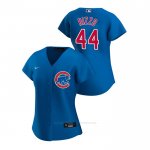Camiseta Beisbol Mujer Chicago Cubs Anthony Rizzo 2020 Replica Alterno Azul