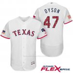 Camiseta Beisbol Hombre Texas Rangers 2017 Estrellas y Rayas Sam Dyson Blanco Flex Base