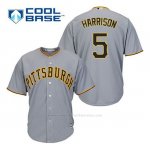 Camiseta Beisbol Hombre Pittsburgh Pirates Josh Harrison 5 Gris Cool Base