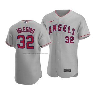 Camiseta Beisbol Hombre Los Angeles Angels Raisel Iglesias Autentico Road Gris