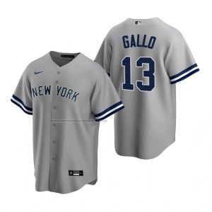 Camiseta Beisbol Hombre New York Yankees Joey Gallo Replica Road Gris