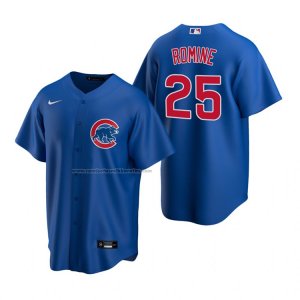 Camiseta Beisbol Hombre Chicago Cubs Austin Romine Replica Alterno Azul
