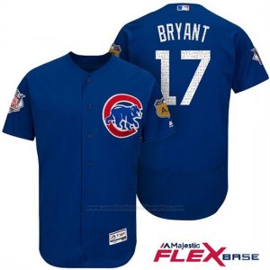 Camiseta Beisbol Hombre Chicago Cubs 17 Kris Bryant 2017 Entrenamiento de Primavera Flex Base Jugador