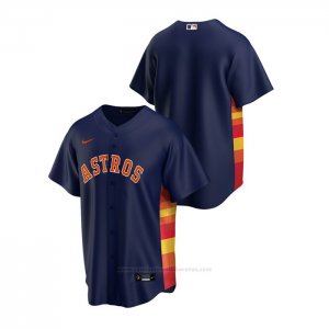 Camiseta Beisbol Hombre Houston Astros Replica Alterno Azul