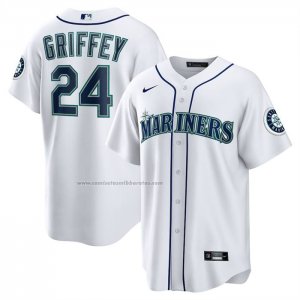 Camiseta Beisbol Hombre Seattle Mariners Ken Griffey Jr Primera Replica Blanco