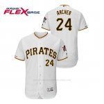 Camiseta Beisbol Hombre Pittsburgh Pirates Chris Archer 150th Aniversario Patch Flex Base Blanco