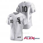 Camiseta Beisbol Hombre Chicago White Sox Yoan Moncada Autentico Nike Blanco