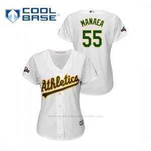 Camiseta Beisbol Mujer Oakland Athletics Sean Manaea 2019 Postseason Cool Base Blanco
