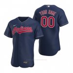 Camiseta Beisbol Hombre Cleveland Indians Personalizada Autentico Alterno 2020 Azul